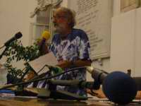Genova, Palazzo San Giorgio, 16 luglio. Incontro con Frei Betto e Alex Zanotelli organizzato dalla Rete Lilliput.