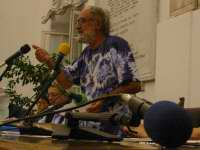 Genova, Palazzo San Giorgio, 16 luglio. Incontro con Frei Betto e Alex Zanotelli organizzato dalla Rete Lilliput.